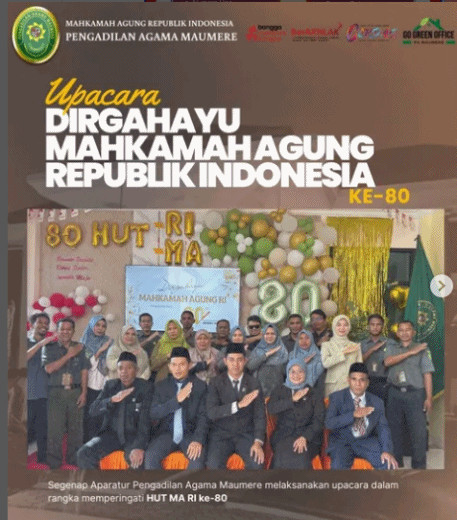Momentum  Peringatan HUT Mahkamah Agung ke-80 oleh PA Maumere