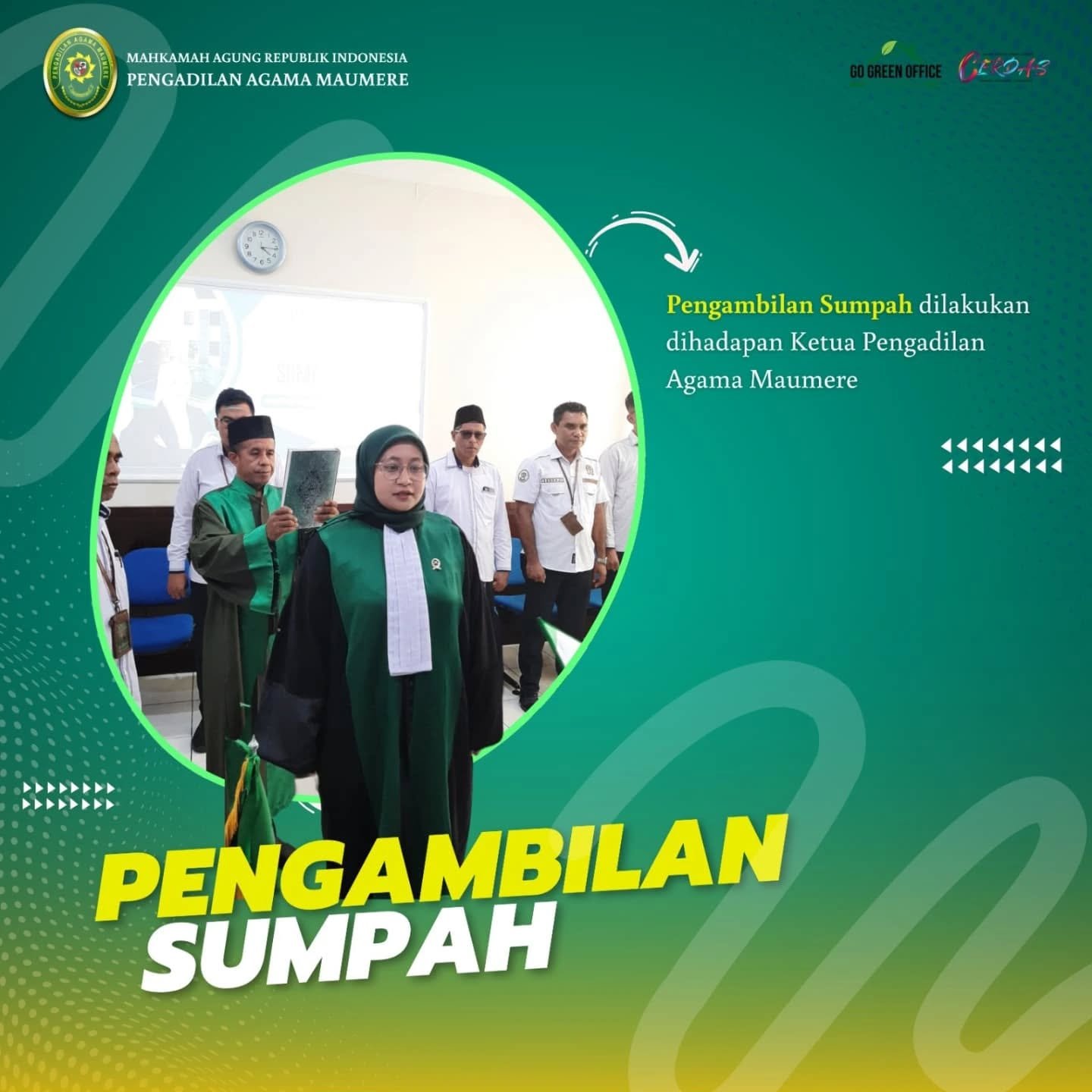 PELANTIKAN HAKIM BARU PENGADILAN AGAMA MAUMERE