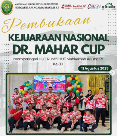 Dr. Mahar Cup 2025 Resmi Dibuka, Suasana Meriah di PA Maumere
